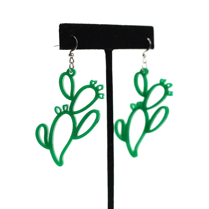 Prickly Pear Cutout Earring