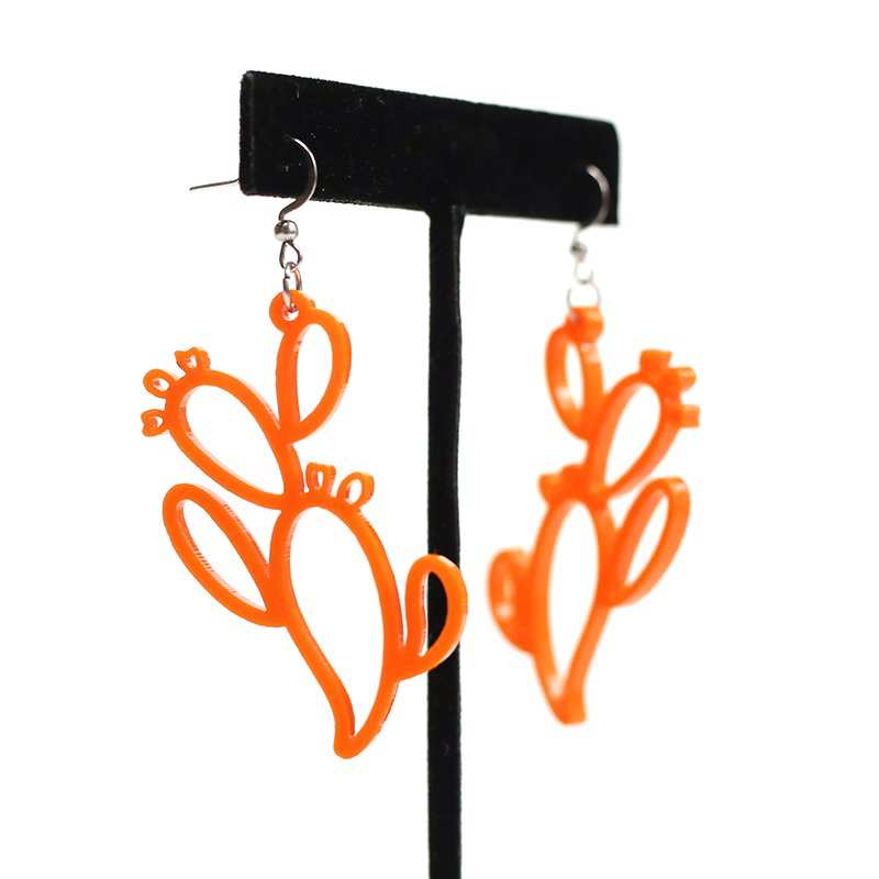 Prickly Pear Cutout Earring