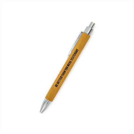 Be Better Than You Were Yesterday - Vegan Leather Pen