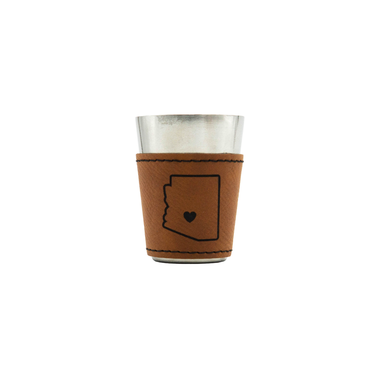 AZ Heart - 2oz Vegan Leather Shot Glass