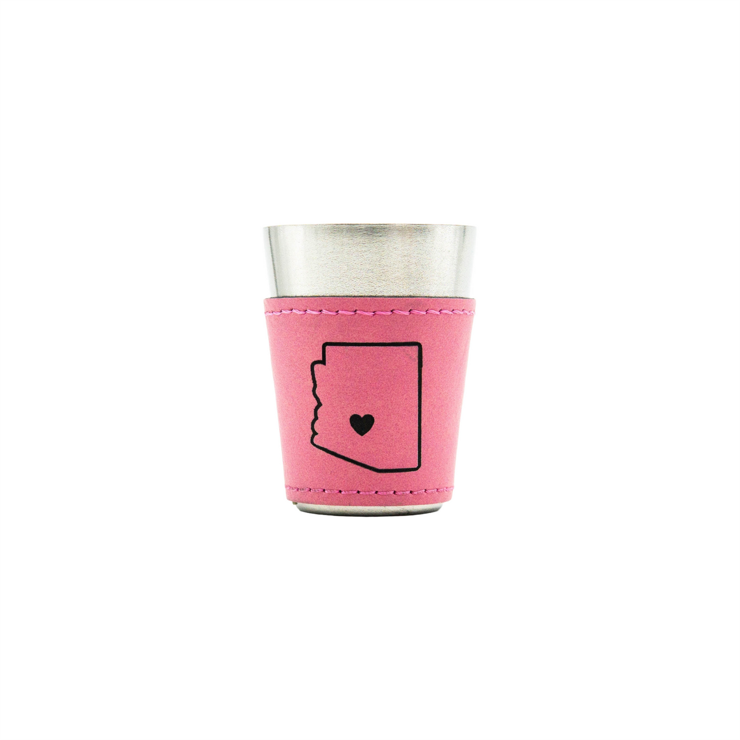 AZ Heart - 2oz Vegan Leather Shot Glass