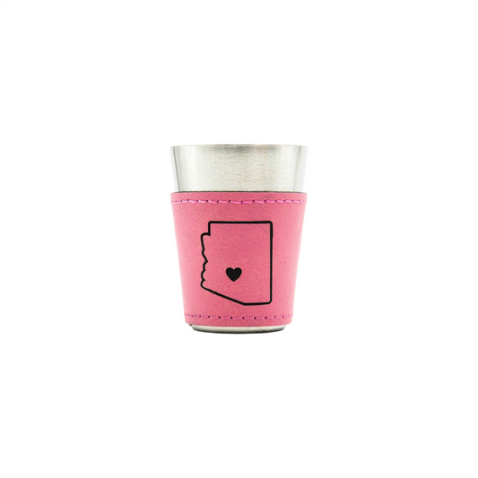 AZ Heart - 2oz Vegan Leather Shot Glass