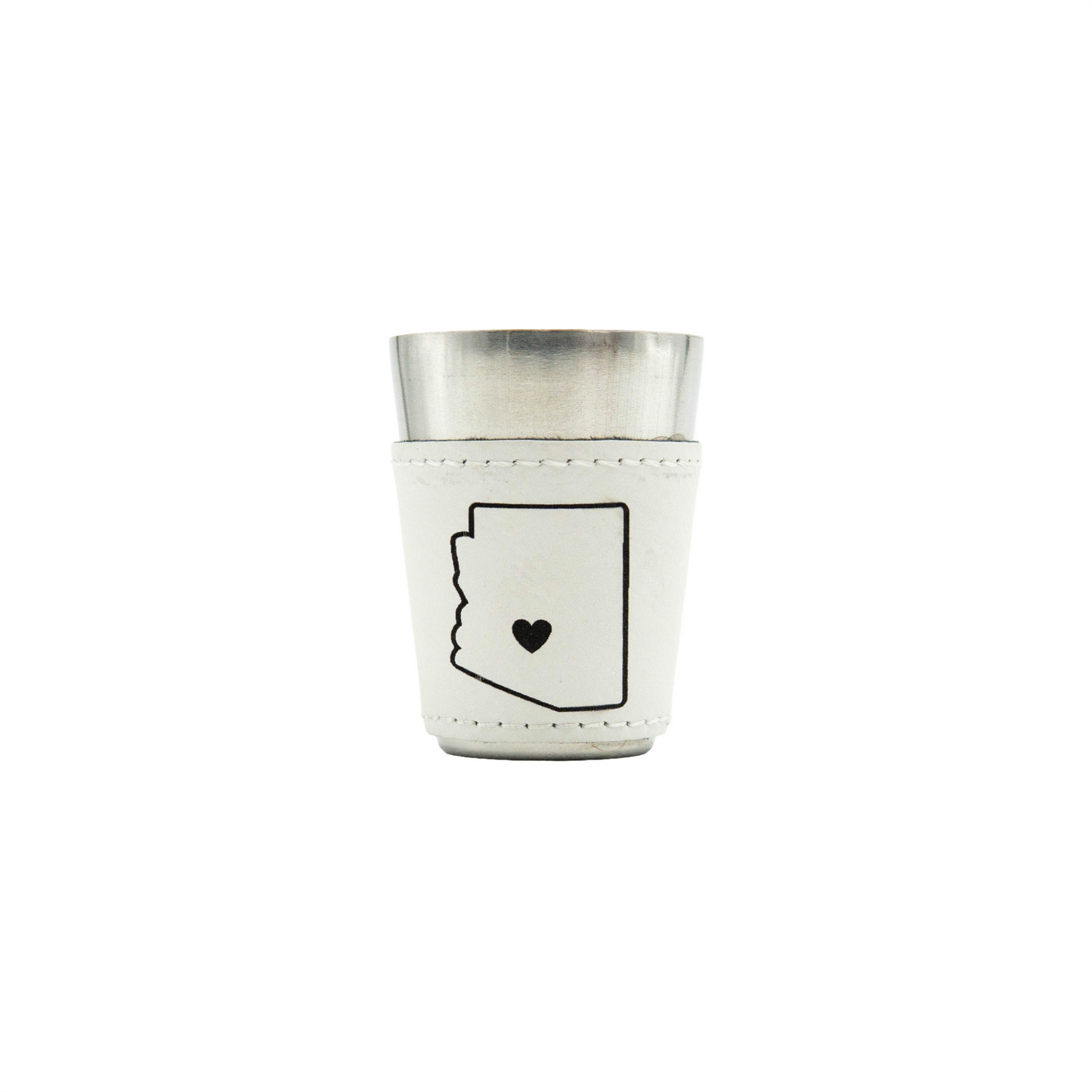 AZ Heart - 2oz Vegan Leather Shot Glass