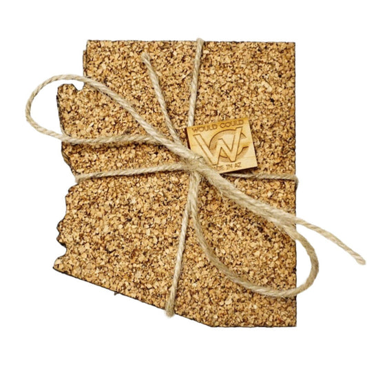 AZ Outline - Set of 4 Cork Coasters