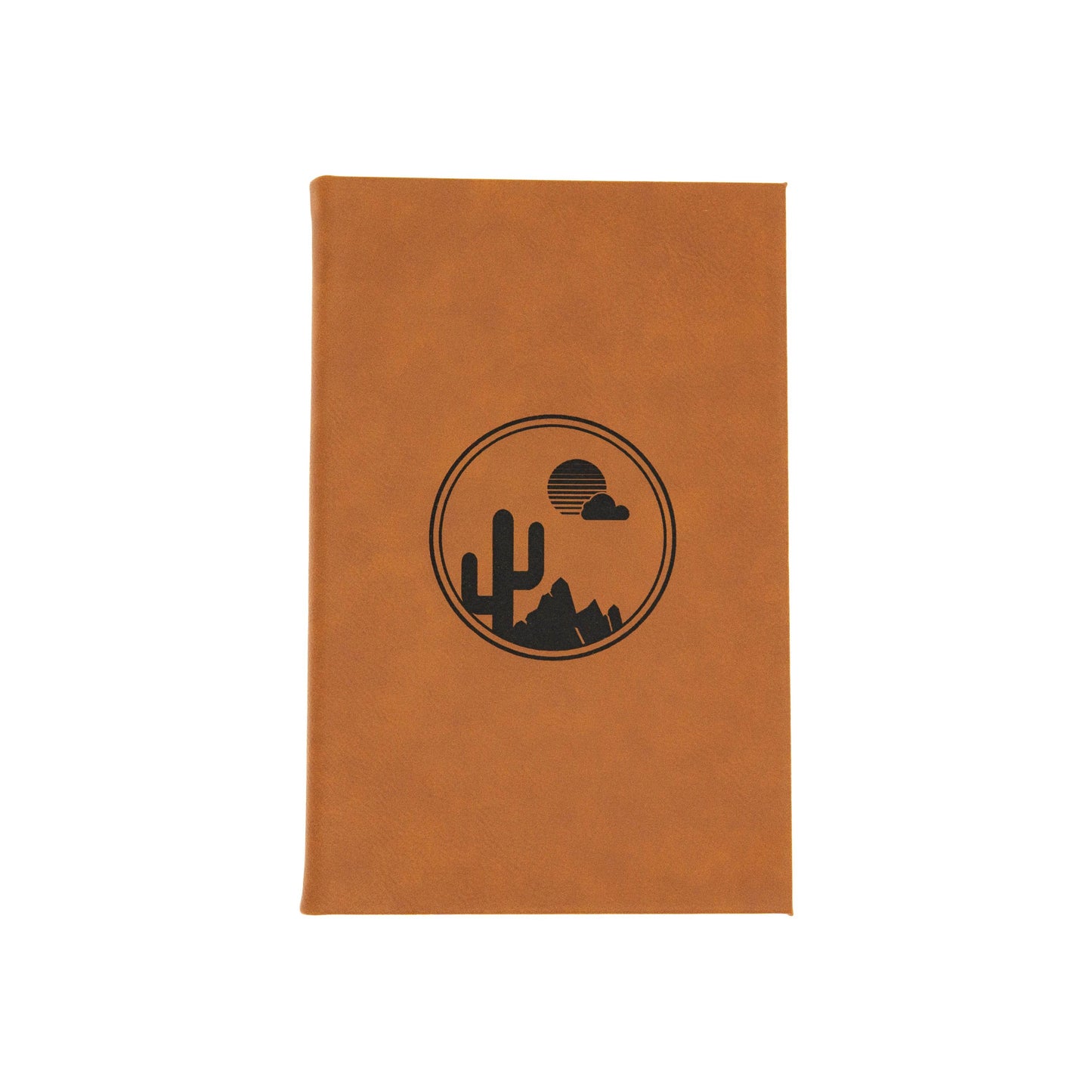 Desert Scene Circle - Vegan Leather Sketchbook