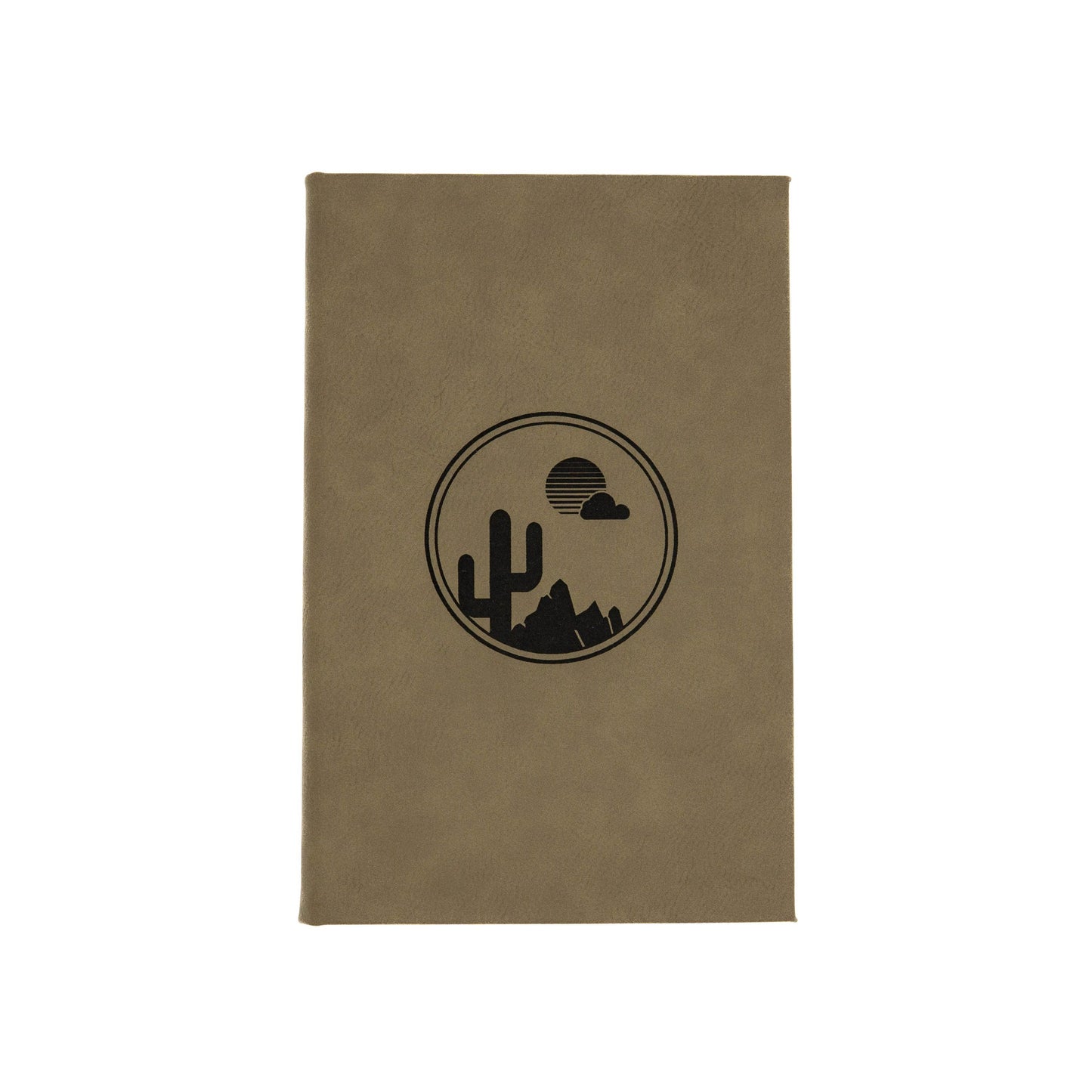 Desert Scene Circle - Vegan Leather Sketchbook