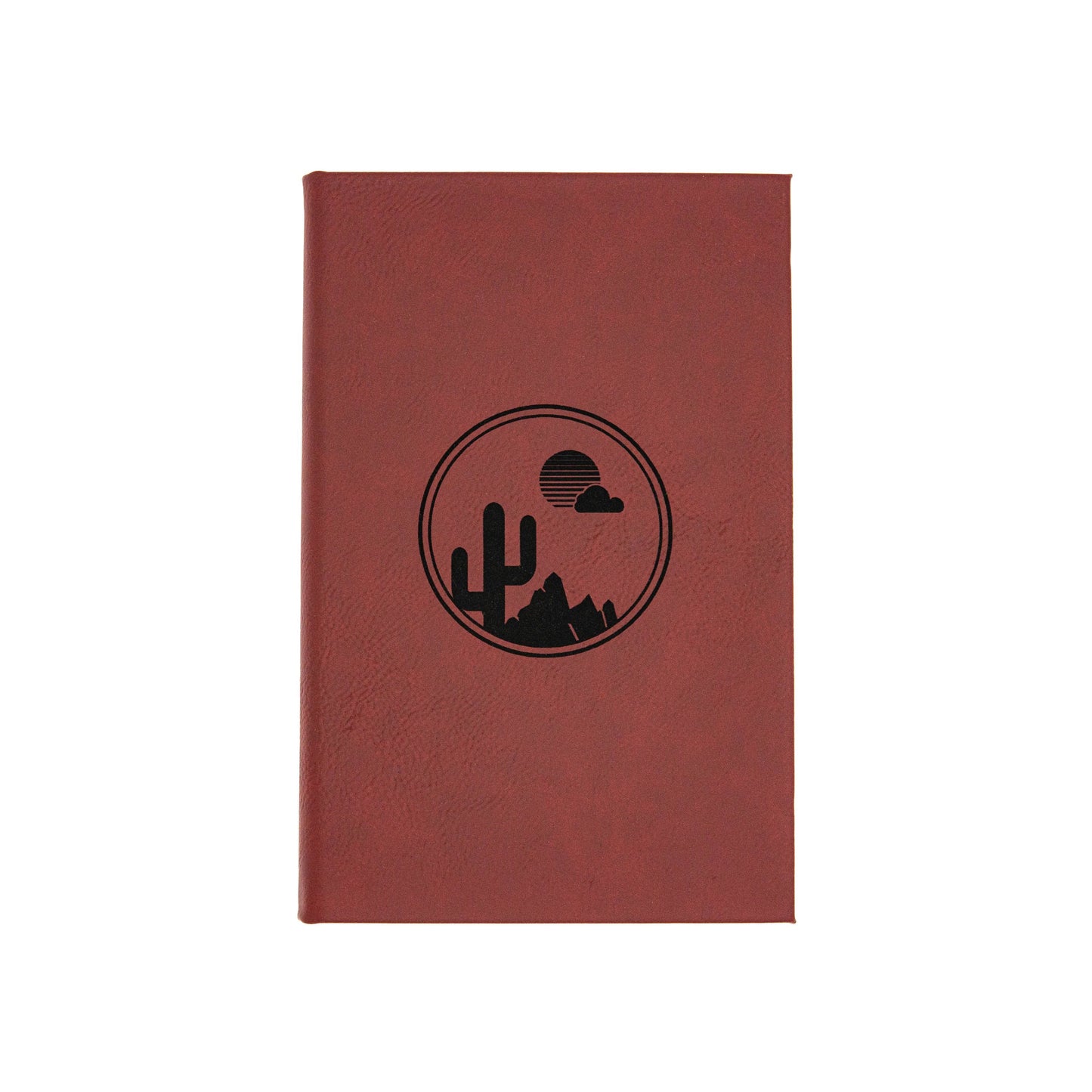 Desert Scene Circle - Vegan Leather Sketchbook