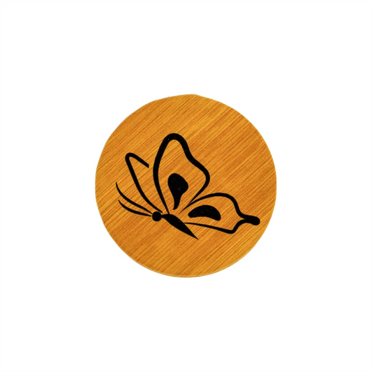 Butterfly - Vegan Leather Pocket Mirror