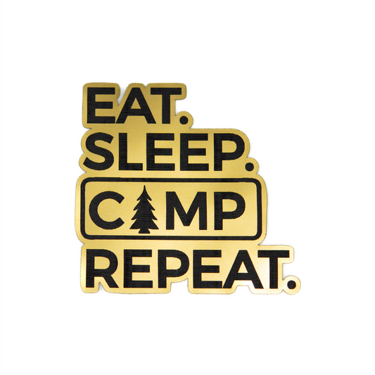 Eat Sleep Camp Repeat - Sticker