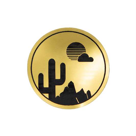 Sunset Saguaro Circle - Sticker